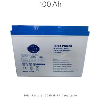 باتری 100 آمپر ساعت برند IBIZA سری ژل Deep cycle