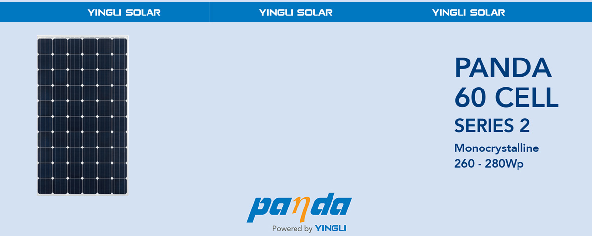 پنل خورشیدی 260 وات مونو کریستال برند YINGLI
