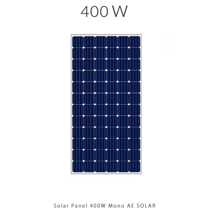 پنل خورشیدی 400 وات مونو کریستال برند AE SOLAR