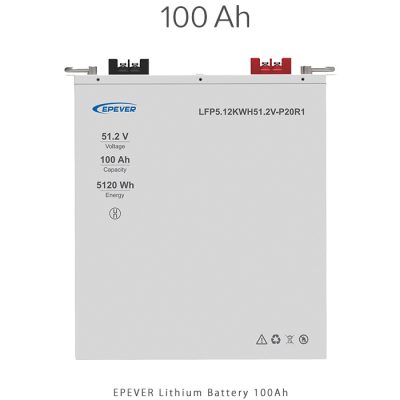 باتری لیتیوم 5 کیلووات ساعت برند EPEVER مدل LFP5.12KWH51.2V-P20R4