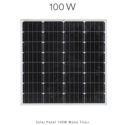پنل خورشیدی 100 وات مونو کریستال برند TISO+