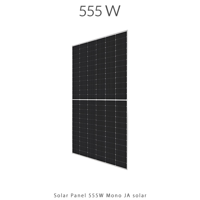 پنل خورشیدی 555 وات مونو کریستال برند JA SOLAR