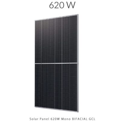 پنل خورشیدی 620 وات مونو کریستال مدل بایفشیال N-Type برند GCL