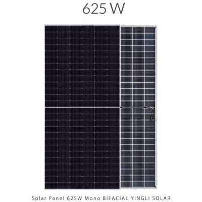 پنل خورشیدی 625 وات مونو کریستال مدل بایفشیال N-Type TOPCON برند YINGLI SOLAR