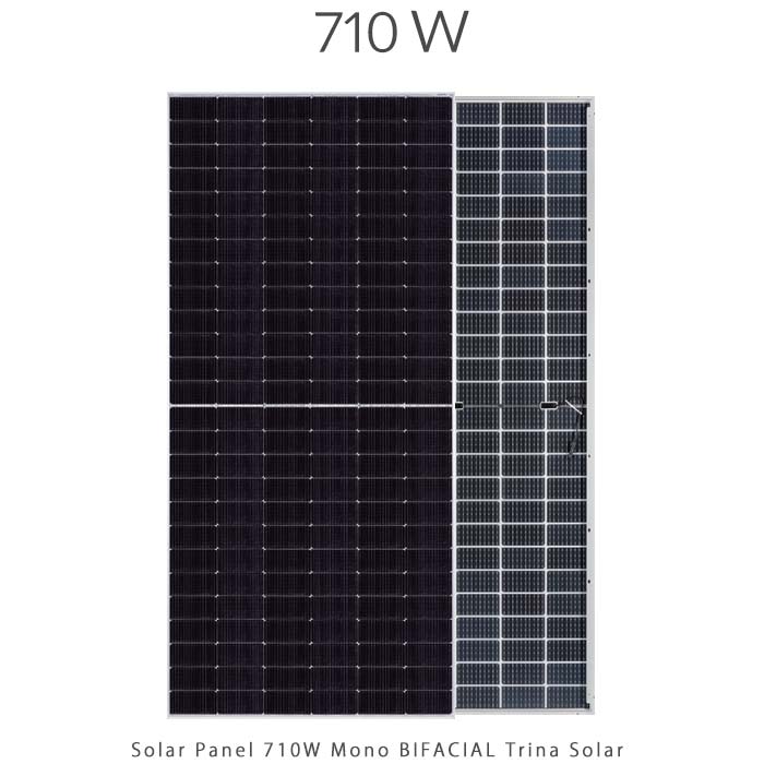 پنل خورشیدی 710 وات مونو کریستال مدل بایفشیال N-Type TOPCON برند TRINA SOLAR