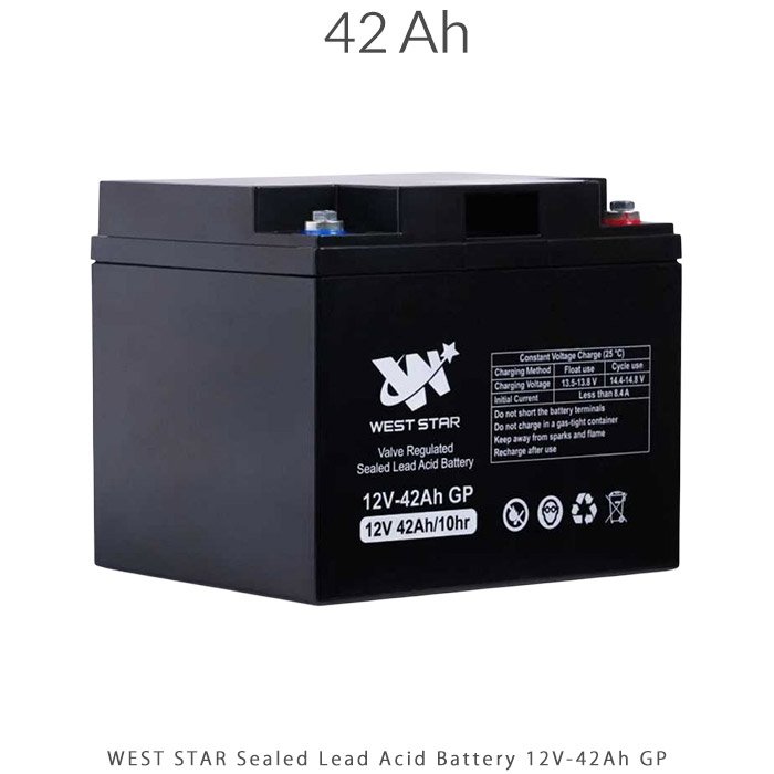 باتری 42 آمپر ساعت Sealed Lead Acid برند WEST STAR