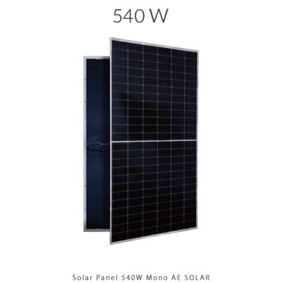 پنل خورشیدی 540 وات مونو کریستال مدل بایفشیال برند AE SOLAR